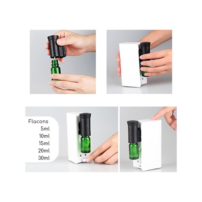 Diffuseur huiles essentielles par nébulisation en direct, MOBYSENS Blanc - ZEN'Arôme