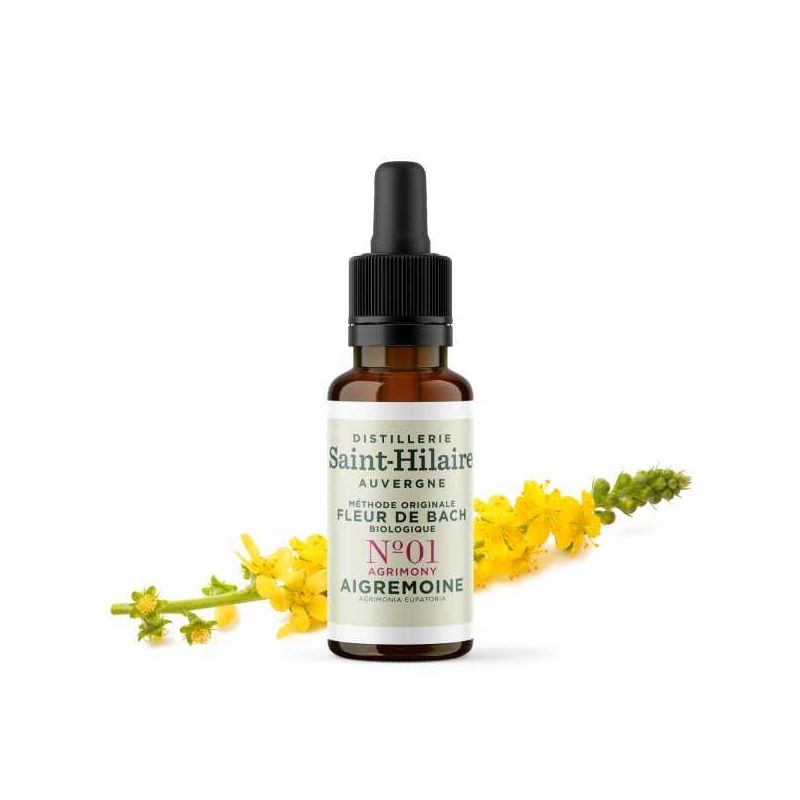 Fiori di Bach BIO "Metodo originale", N° 1, Agrimonia, Agrimony (Agrimonia eupatoria) - 20ml - Saint-Hilaire