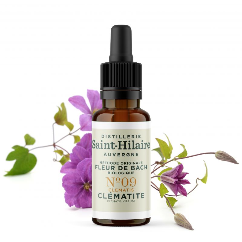 Fiori di Bach BIO "Metodo originale", N° 9, Clematide, Clematis (Clematis vitalba) - 20ml - Saint-Hilaire