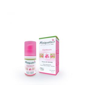 Contours de yeux et lèvres à la rose musquée BIO et acide hyaluronique - 15ml - Mosqueta's