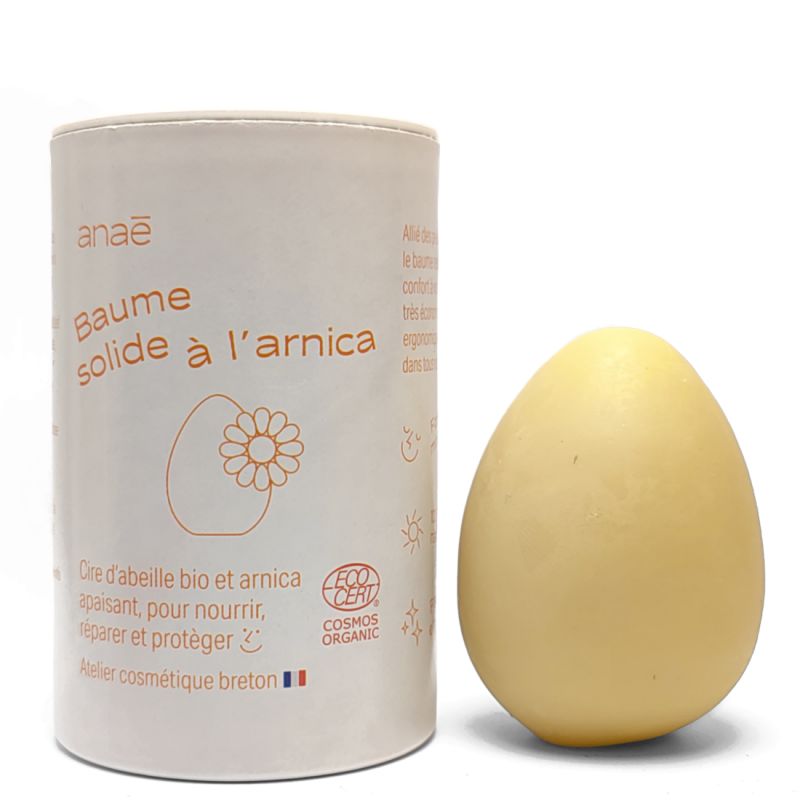 Baume corporel Solide nourrissant à l'Arnica - En forme d'œuf de 50gr - Anaé