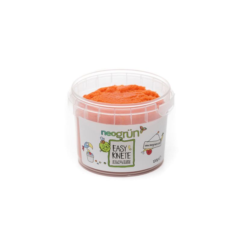 Knetmasse für Kinder, weich und leicht zu formen - Umweltfreundlich & sicher! - Orange, 120g - neogrün