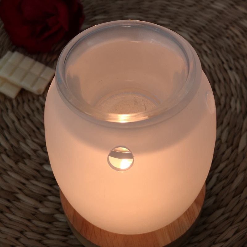 Bruciatore di profumo per candele in vetro e legno, serie Inspiration SIETE - ZEN'Arôme