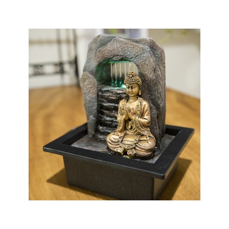 Fontaine à eau - "Zen Dao" avec rideau d'eau (avec éclairage LED) - Zen'Light