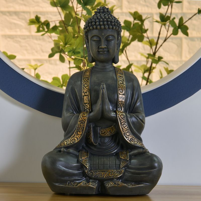 Große Statue - "ZEN Buddha", ein Buddha in Meditationshaltung - 40 cm hoch - Zen'Light