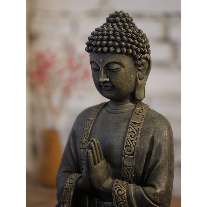 Grande Statue - "Bouddha ZEN", un bouddha en position de méditation - Haut de 40 cm - Zen'Light