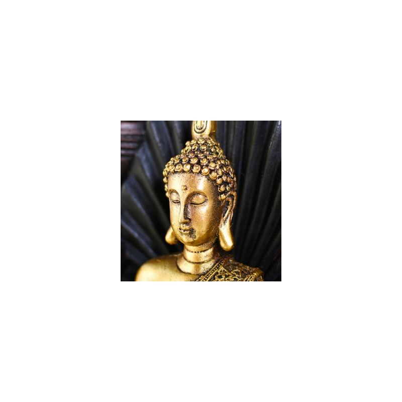 Statuetta - "Bouddha Sanci", un Buddha dorato in posizione di meditazione - Altezza 13 cm - Zen'Light