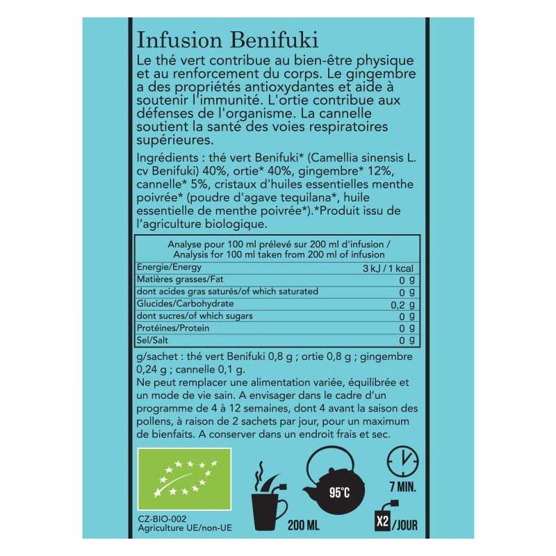 Infusion Benifuki Respiration Immunité - 18 sachets - Aromandise