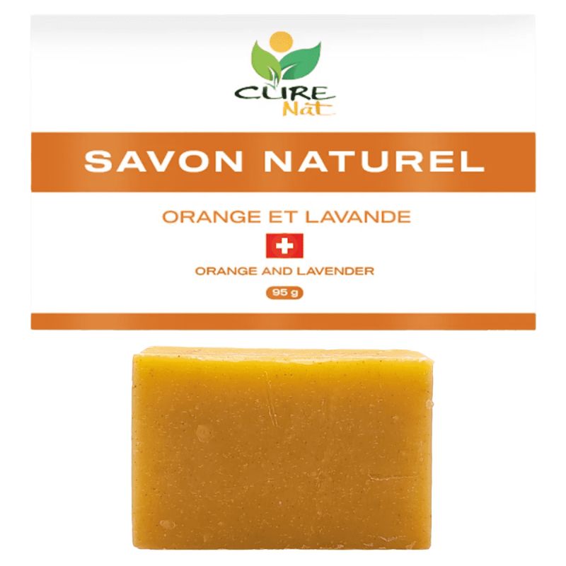 Schweizer Handarbeit-Seife, 100% natürlich - Orange und Grapefruit - 95g - Curenat