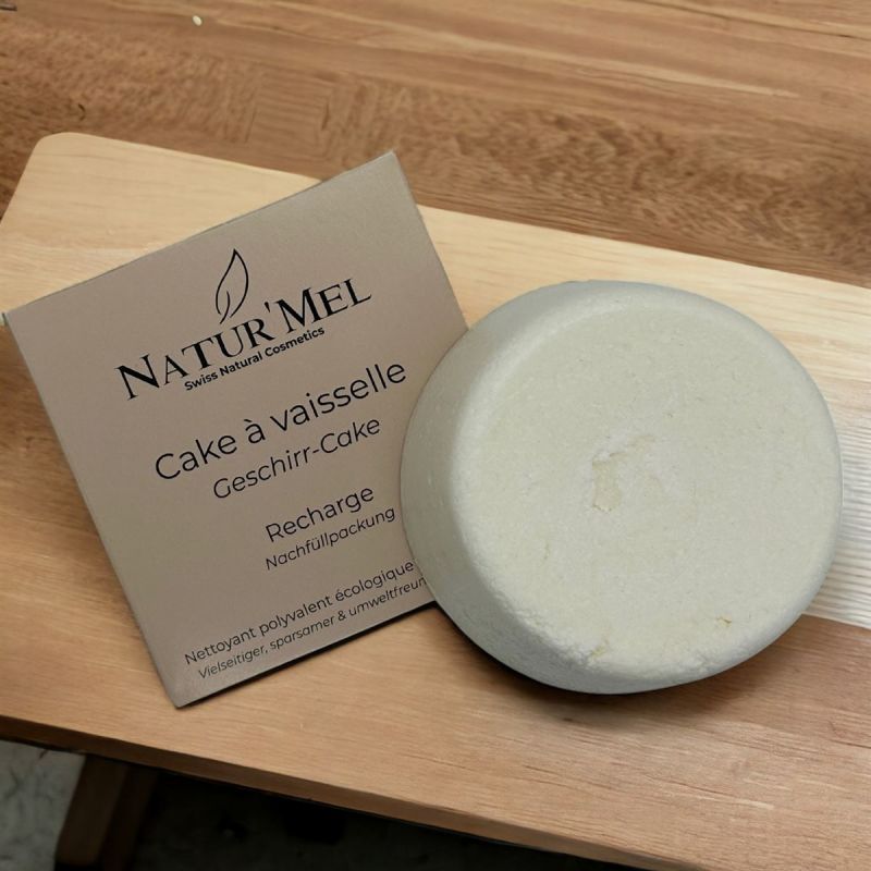 Cake vaisselle Suisse (nettoyant solide) - Recharge de 200g - Natur'Mel Cosm'Ethique