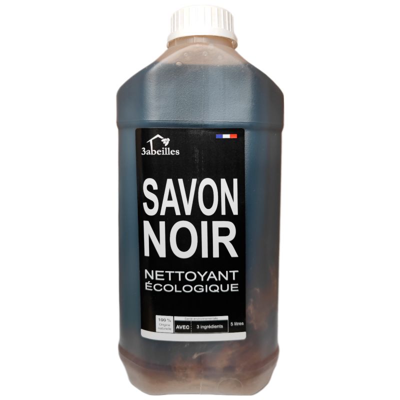 Sapone nero ecologico, olio di girasole biologico (con soli 3 ingredienti) - 5L - 3 Abeilles