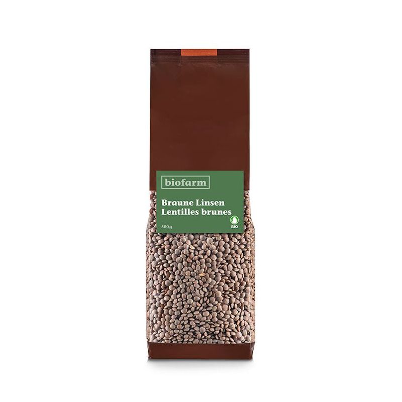 Lentilles brunes BIO (Suisse) - 500g - Biofarm