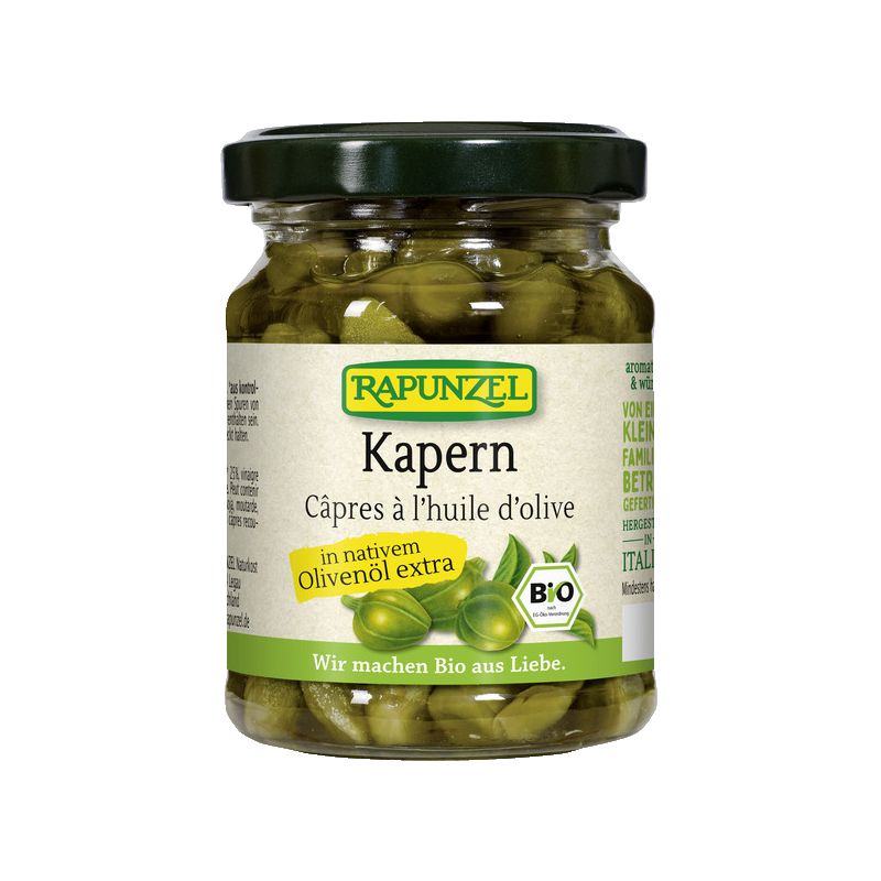 Capperi biologici in olio d'oliva (Italia) - 120 g - Rapunzel