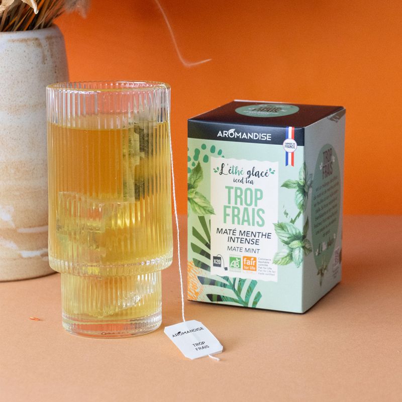 L'éthé Glacé "Trop Frais" - Thé glacé, Maté Menthe Intense - 20 sachets - Aromandise