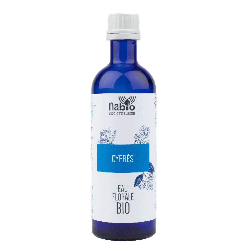 Acqua floreale di cipresso biologica (commestibile) - Bottiglia di vetro da 200 ml - Nabio