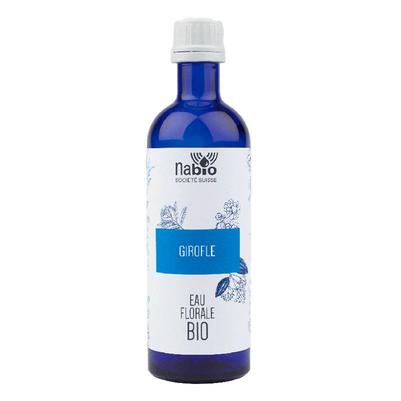 Eau florale BIO de Girofle (Comestible) - Bouteille en verre de 200ml - Nabio