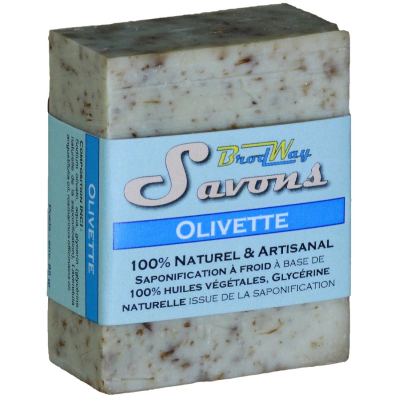 Sapone artigianale Svizzera - 'Olivette' - 100% naturale e fredda di saponificazione – ~85g - BrodWay
