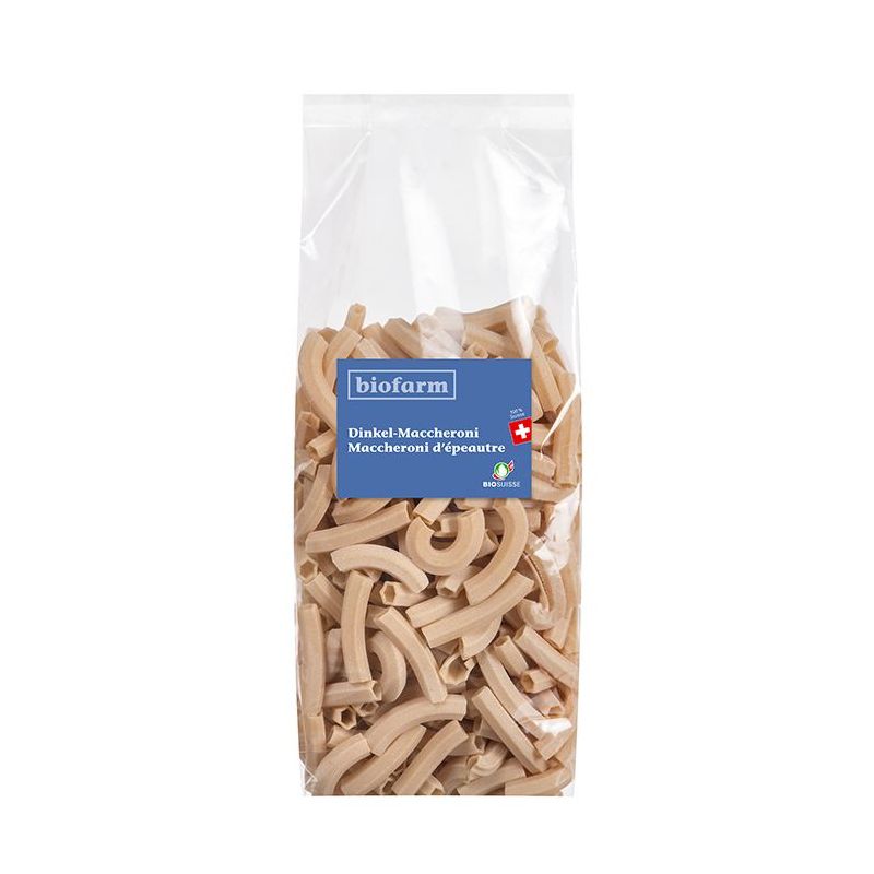 Maccheroni di farro biologici (Svizzera) - 500g - Biofarm