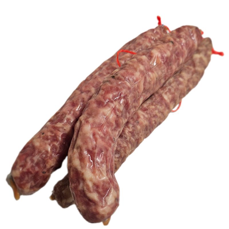 Saucisson Sec Artisanal, Ail (Porc) - 100% fait maison, Sans nitrites - 1pce - Boucherie "La Chablaisienne" à Bex (Vaud)