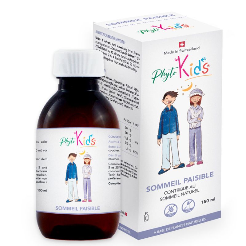 Sonno Sereno - Integratore alimentare naturale svizzero per bambini - Mela Verde - 150ml - PhytoKids