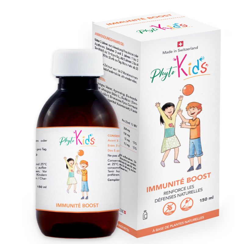 Immunität Boost - Natürliches Schweizer Nahrungsergänzungsmittel für Kinder - Honig & Zitrone - 150ml – PhytoKids