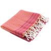 Fouta en coton biologique, Collection SUD, Azalée - 100x200cm - Karawan