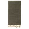 Fouta en coton biologique, Collection SAND, Cendre - 200x100cm - Karawan