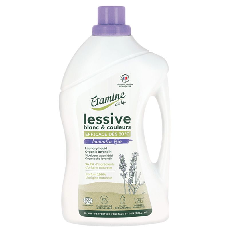 Detergente liquido organico con profumo di lavanda - 1L (20 lavaggi) - Etamine du Lys
