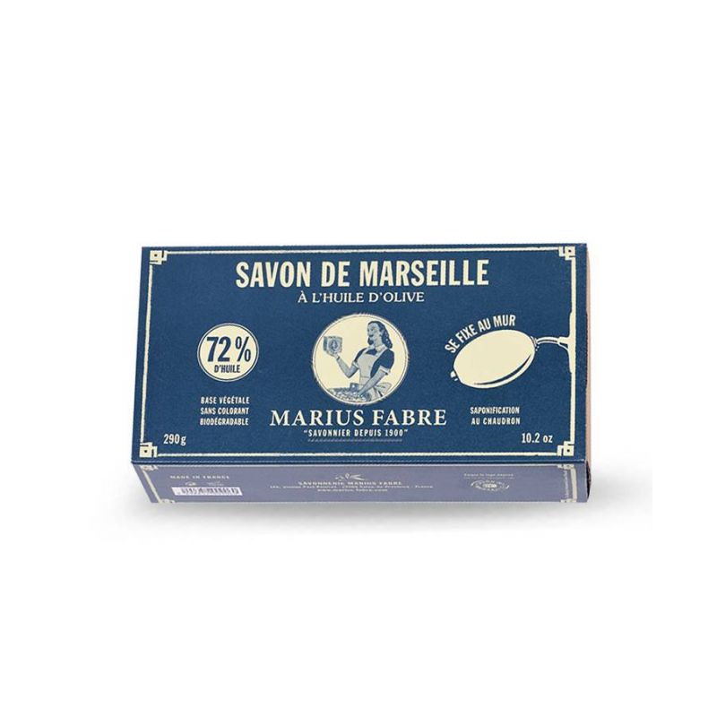 Die Bio-Drehseife aus Marseille zur Wandbefestigung mit Halterung – 290g – Marius Fabre