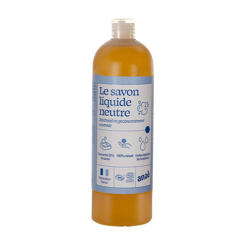 Base lavante neutra BIO multiuso con alta concentrazione di sapone – 1 litro – Anaé