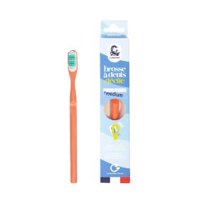 Spazzolino da denti ricaricabile in bioplastica, made in France - Corallo - Lamazuna