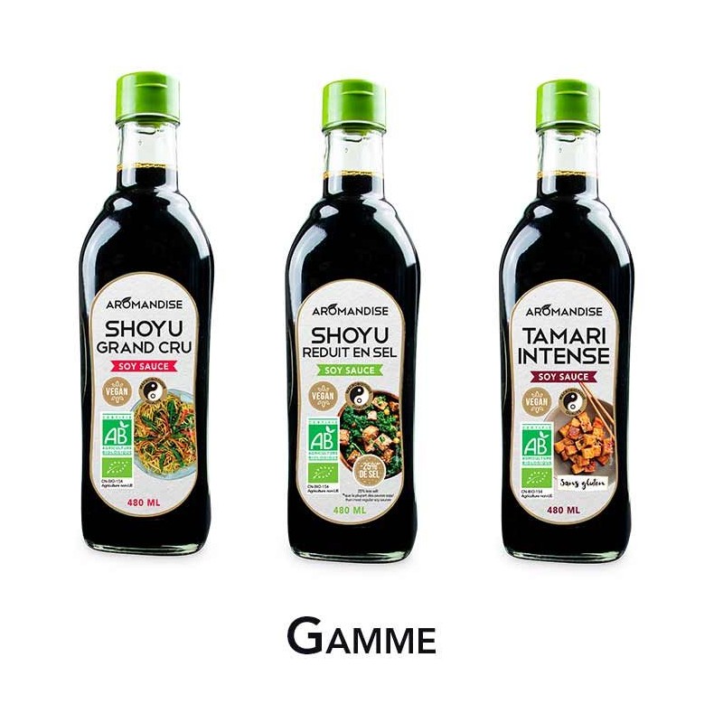 Intensives Tamari (natürlich gebraute Sojasauce) - 0.48L - Aromandise