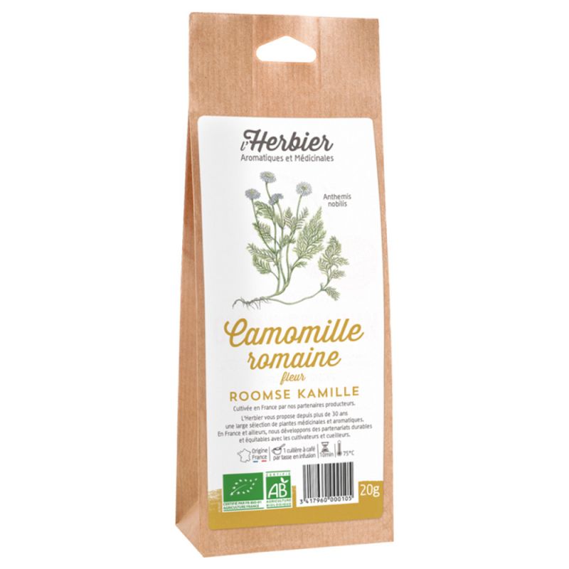 Bio Römische Kamille Blüten (Anthemis nobilis) – 20g – L’Herbier de France