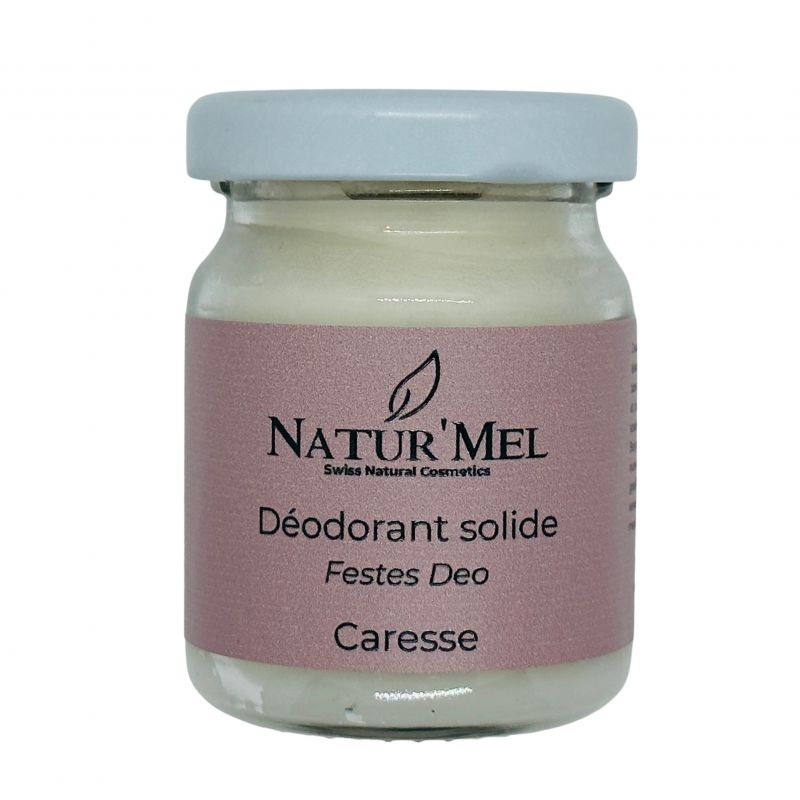 Fester Schweizer Bio-Deodorant Caresse – Glastiegel 50ml – Natur'Mel Cosm'Ethique