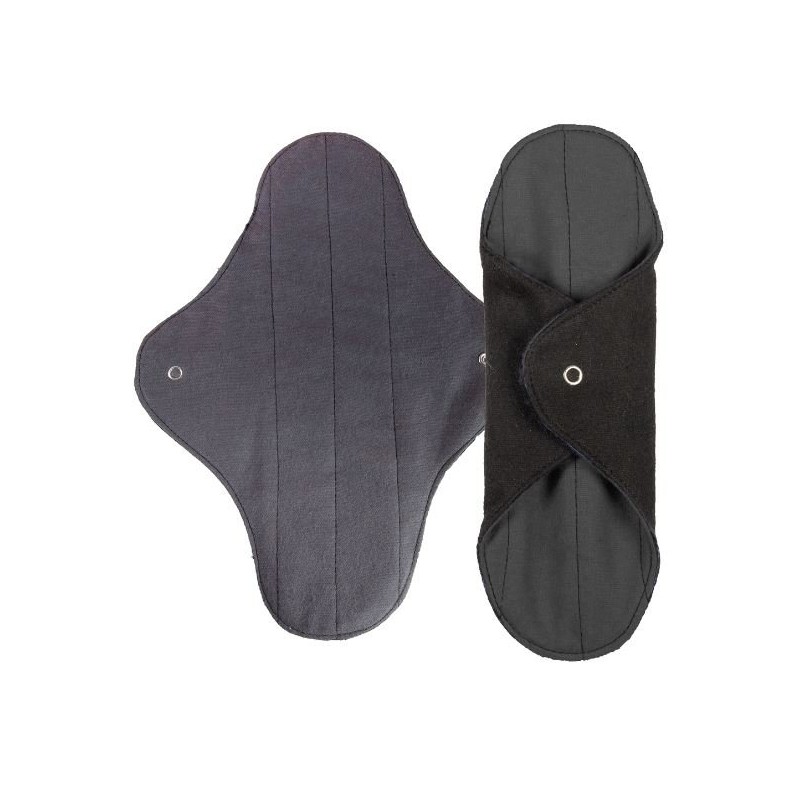 Assorbenti igienici lavabili e riutilizzabili in cotone 100% biologico, bicolore – 2 pezzi, per flusso abbondante – Anaé