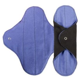 Serviettes hygiéniques lavables/réutilisables Bi-Color en coton 100% BIO - 2 pces, Flux léger - Anaé