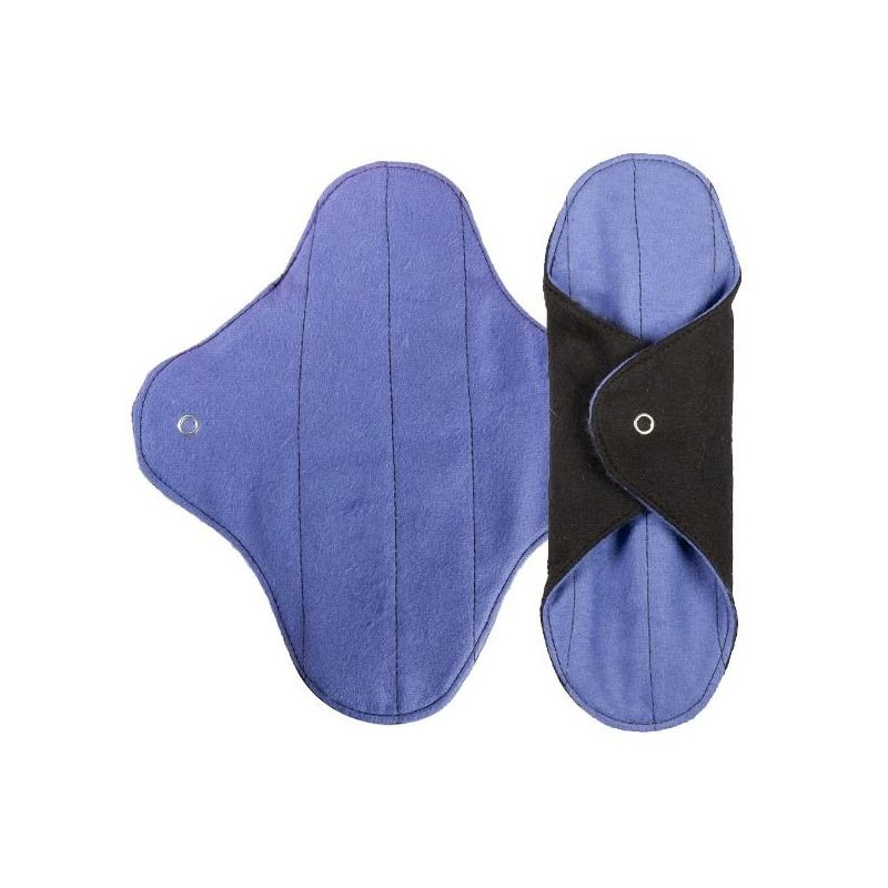 Serviettes hygiéniques lavables/réutilisables Bi-Color en coton 100% BIO - 2 pces, Flux léger - Anaé