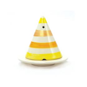 Lampe de Merlin pour bois de cade (Peinte), Rayé Jaune - Ambiance Cade