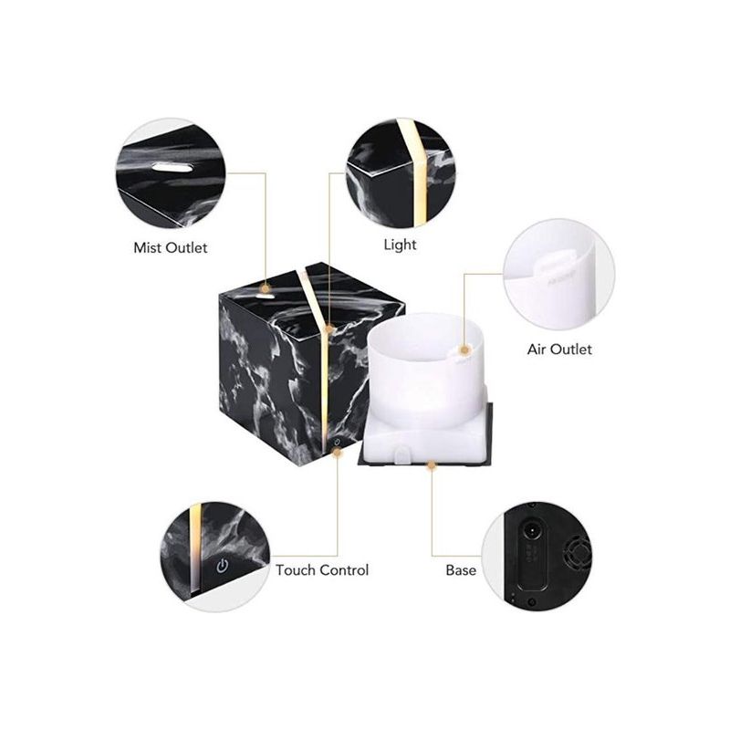 Diffusore di aromi a ultrasuoni – Black Marble – Swiss Eco Shop