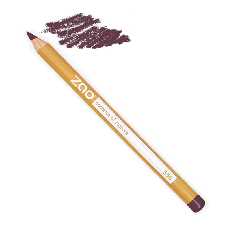Crayons de maquillage, BIO & Vegan pour yeux, sourcils & lèvres - N° 556, Prune - Zao﻿