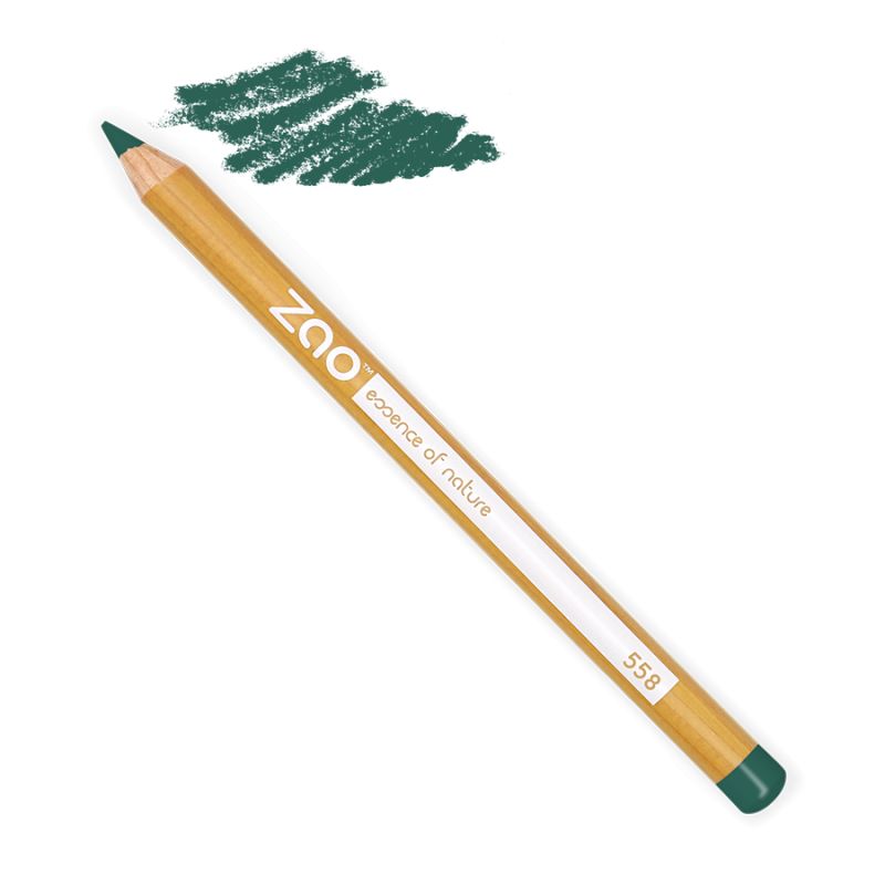 Crayons de maquillage, BIO & Vegan pour yeux, sourcils & lèvres - N° 558, Vert - Zao﻿