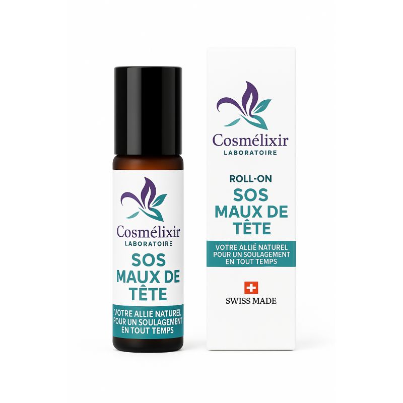 Roll-On mit ätherischen Ölen bei Kopfbeschwerden – Der natürliche Begleiter zur Entspannung – 10 ml – Cosmélixir