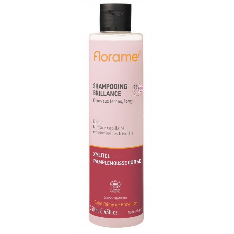 Shampoo BIO Lucentezza con xilitolo e pompelmo corso - 250 ml - Florame