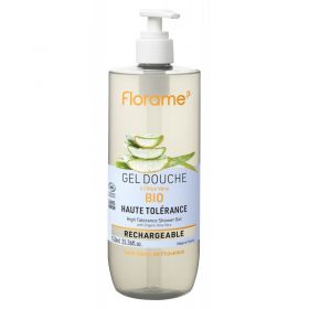 Gel doccia BIO Alta Tollerabilità, ricaricabile - Formula minimalista e senza profumo - 750 ml - Florame