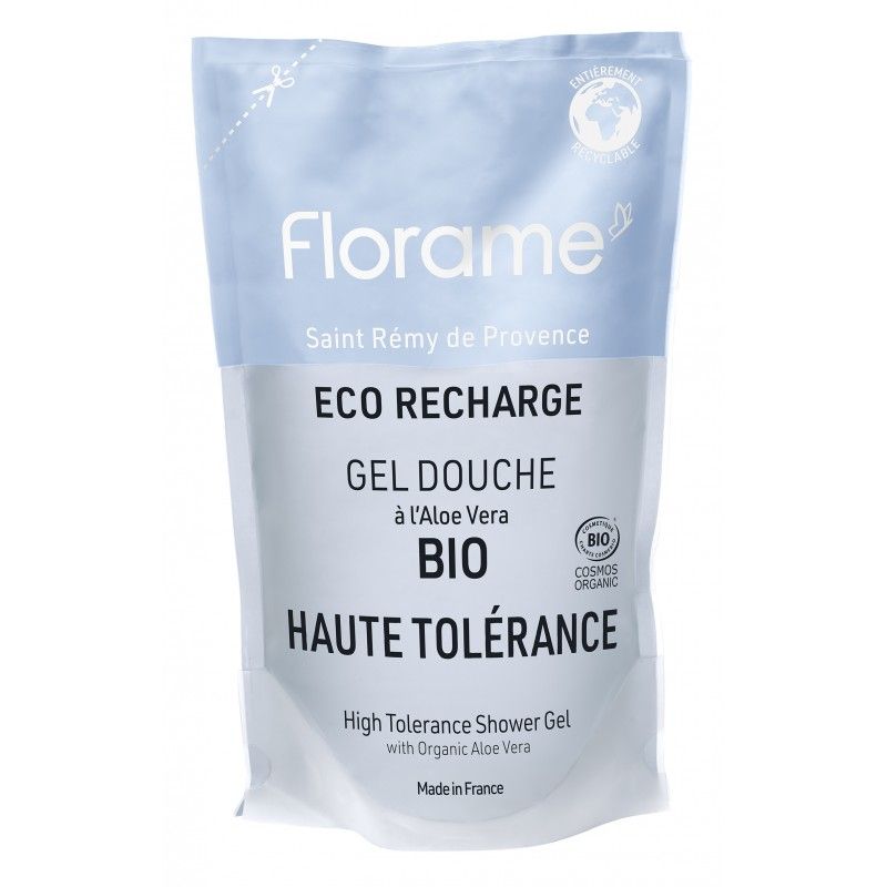 Bio-Duschgel hohe Verträglichkeit – Minimalistische Formel & ohne Duft – Eco-Nachfüllung 700 ml – Florame