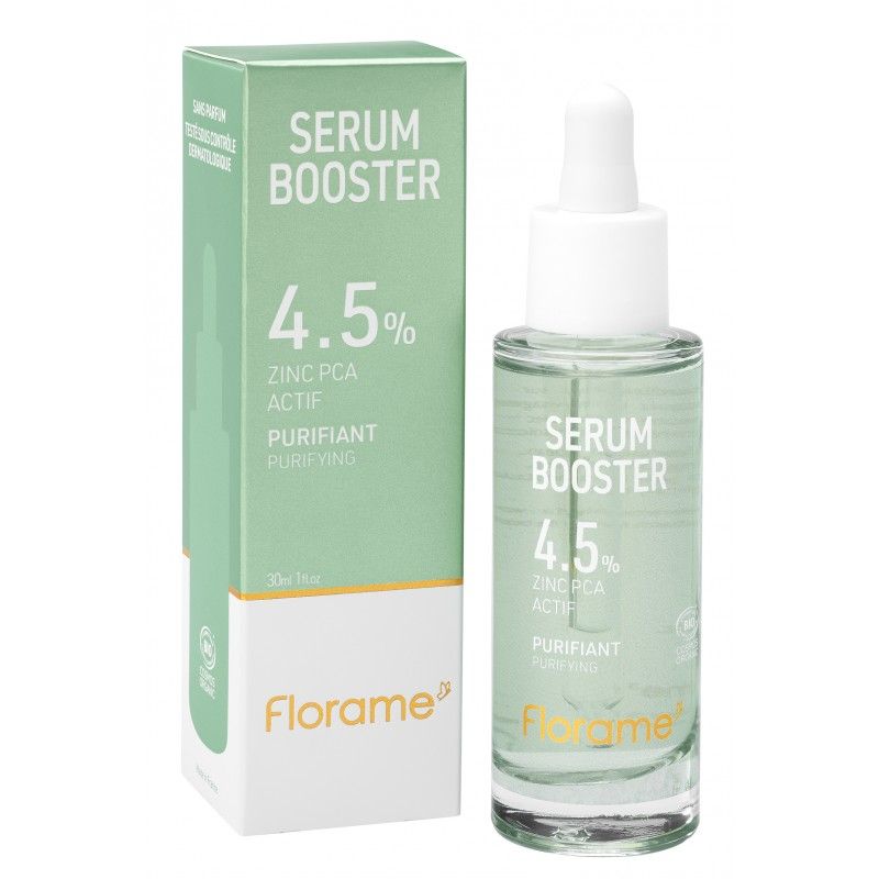 Bio-Serum Booster mit aktivem Zink PCA (4,5 %) - Klärend und ausgleichend - 30 ml - Florame