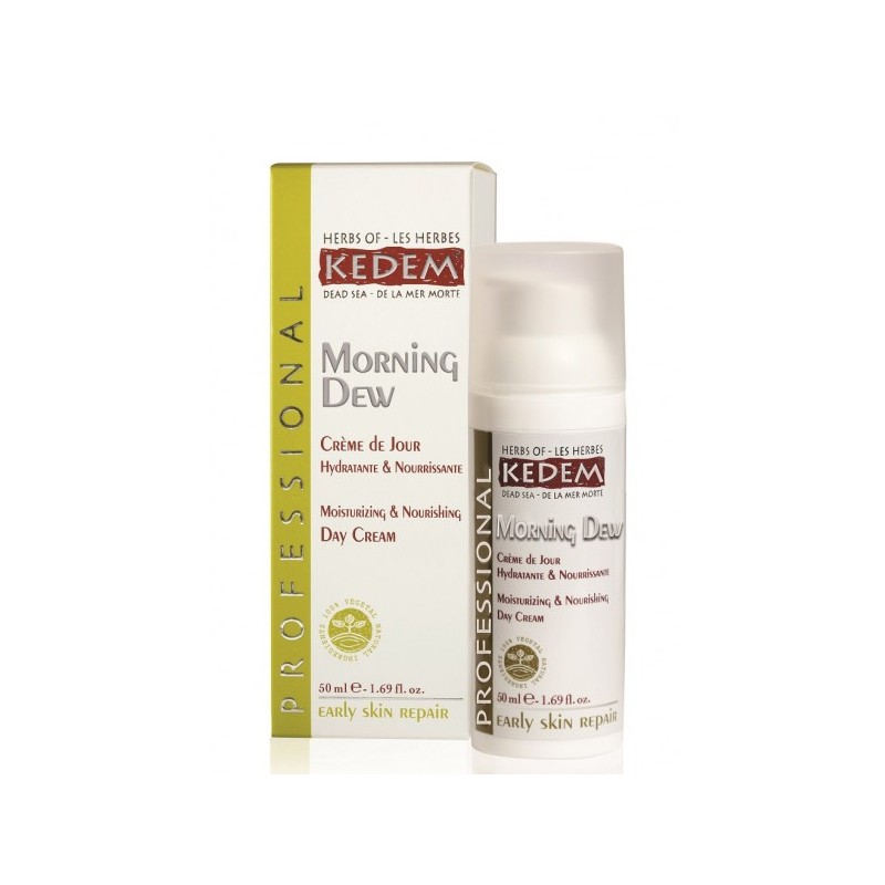 Morning Dew (Rugiada del mattino) - Crema da giorno idratante e nutriente, per tutte le pelli - 50ml - Les Herbes de Kedem