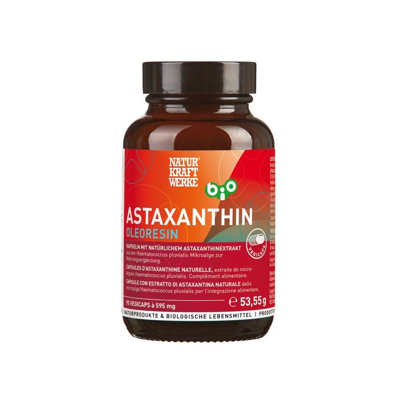 Astaxanthine Oléorésine bio - 90 Vegicaps à 595 mg - NaturKraftWerke