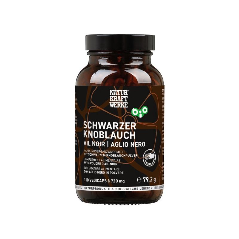 Ail noir BIO - 110 Vegicaps à 720 mg - NaturKraftWerke