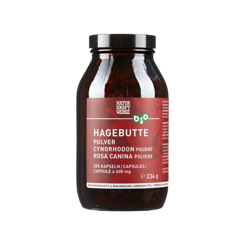 Hagebutte - 390 Vegicaps à 600 mg BIO - NaturKraftWerke